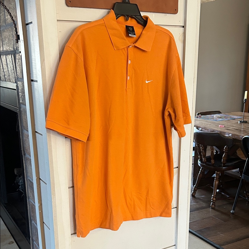 Nike Men's Bright Orange Polo Shirt